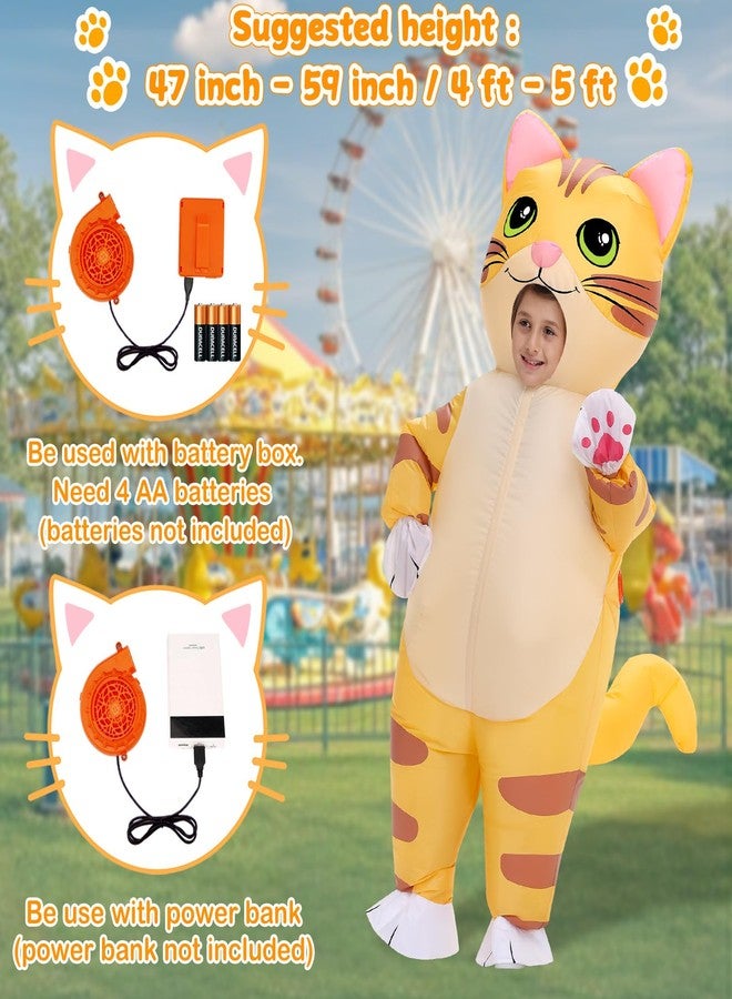 Spinosaurus Inflatable Cat Costume for Kids Thanksgiving Inflatable Costume Halloween Funny Blow Up Yellow Cat Costume for Boys Girls - Image 2